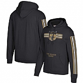 New Orleans Saints Mitchell & Ness Three Stripe Pullover Hoodie Black,baseball caps,new era cap wholesale,wholesale hats
